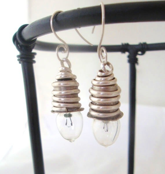 shinola silver wrapped light bulb dangle earrings by shinola silver wrapped light bulb dangle earrings by