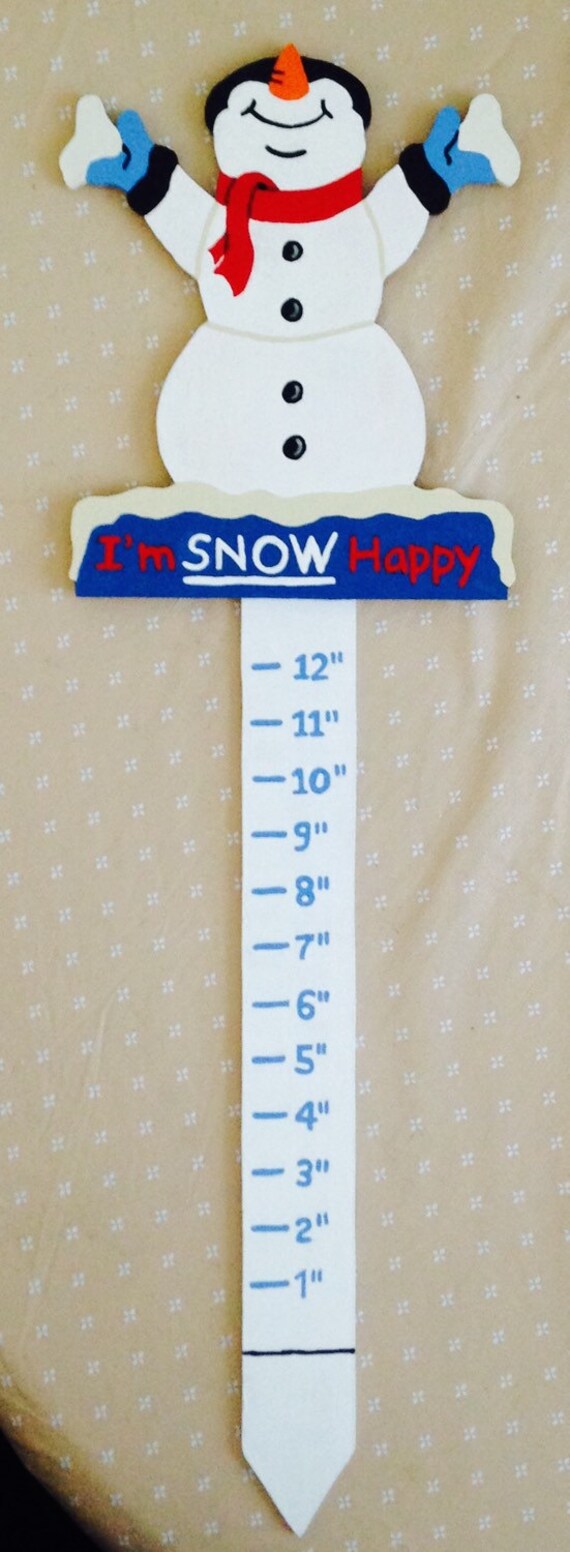 Snowman snow measuring sign  Stans Wood Crafts