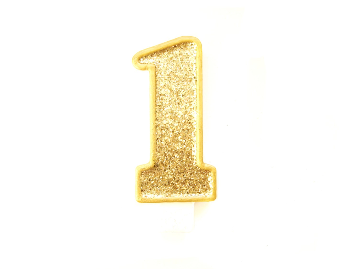 Giant Gold Glitter Number 1 Birthday Candle birthday by Pelemele