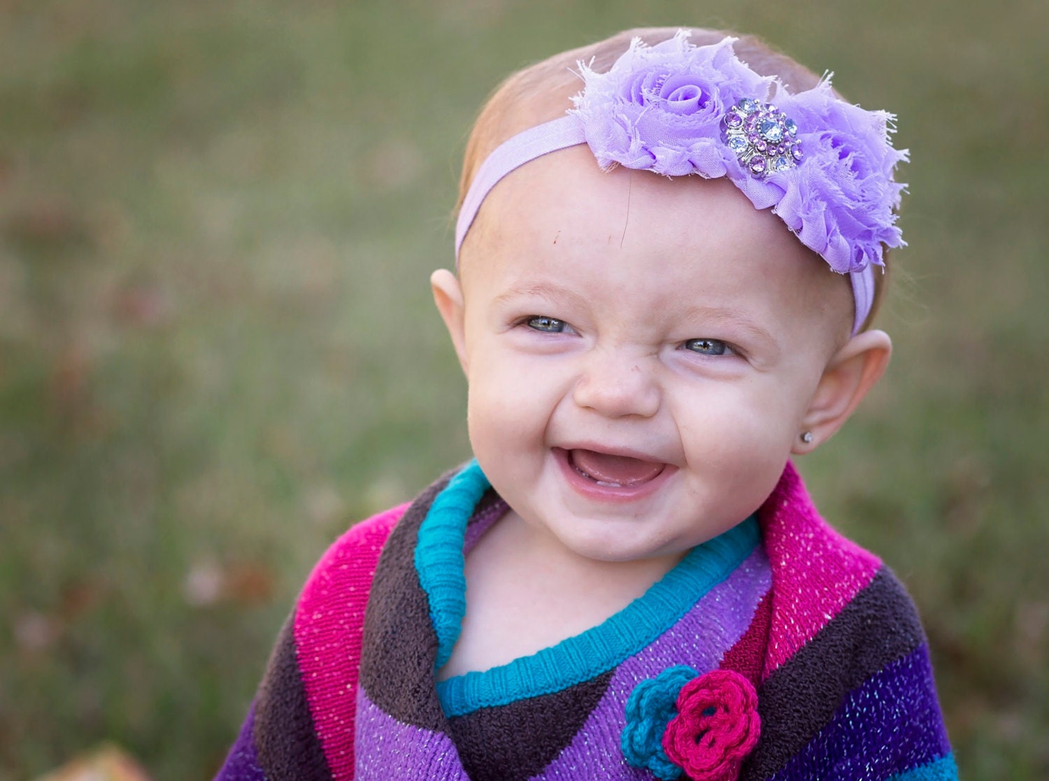 Lavender Baby Headband Lavender Shabby Headband Baby Shower