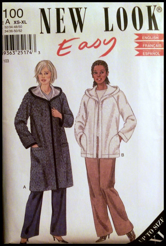 New Look 6100 Misses' Coat Size (XS-XL) UNCUT