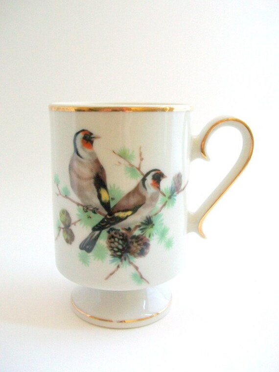 Bird Coffee Cup Bird Coffee Mug Footed Bird Mug Footed Bird