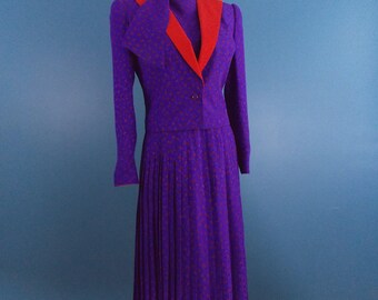 SALE** 1980's David Hayes 4 piece Silk Skirt Set