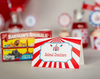 Carnival Food Tent Cards with Changeable text, Printable DIY Carnival ...