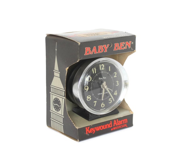 SALE Baby Ben Westclox Alarm Clock Black by LightandLaughter