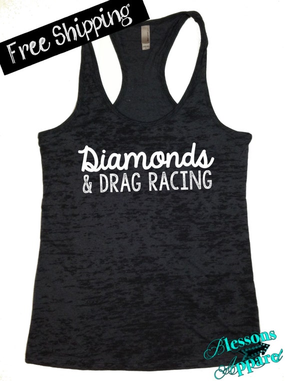 Items similar to Diamonds and Drag Racing. Southern Girl Tank. Country