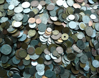 Foreign coins by the pound! Cheap world coins in bulk! Great mix