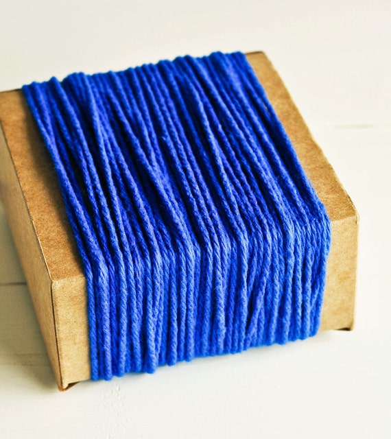 Thick Cotton Twine in Royal Blue 10 Yards Packaging Gift