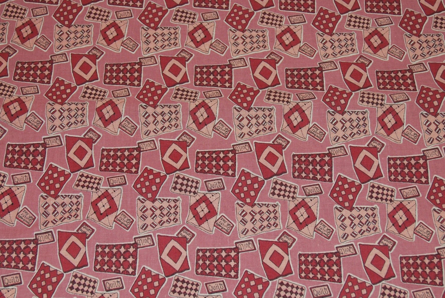 Pink & Mauve Cotton Quilting Sewing Fabric Quilting Design