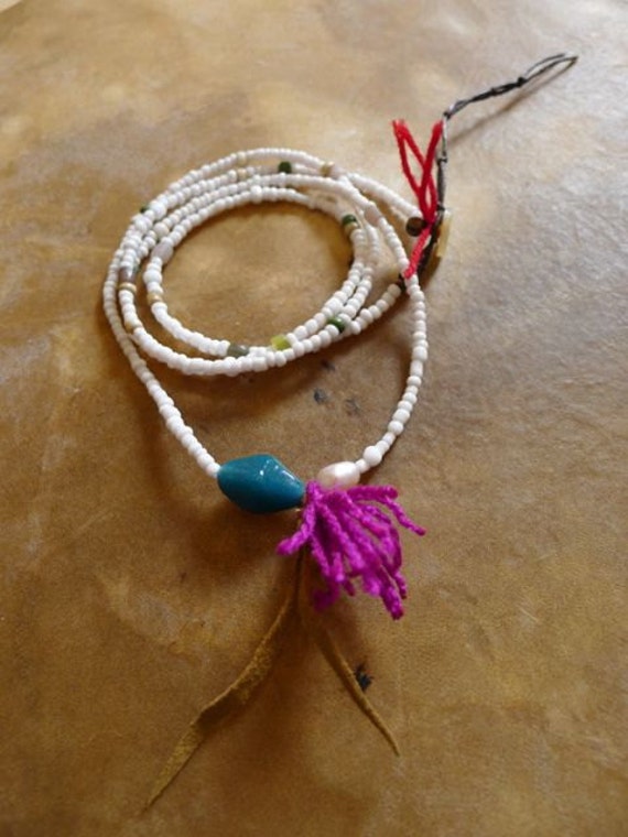 Items similar to Boho festival Glass beads Necklace Bracelet/ Tribal ...