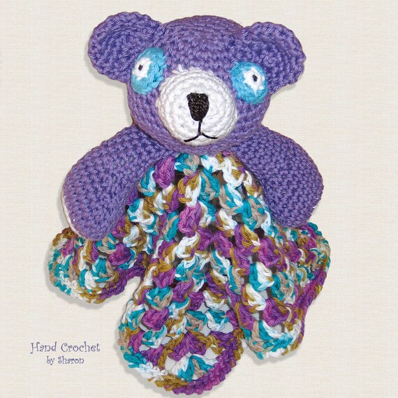 Baby Snuggle Blanket Amigurumi Bear Security Blanket Lovey