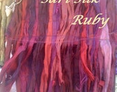 Sexy Silk; Fringed Knotted Sari Silk Bag handmade by Green Craft Studio; Recycled silk, leather straps, vintage cloth lining, READY TO SHIP