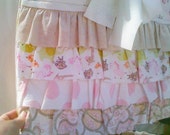 Cottage Chic Shabby Diaper Bag Tote: pink polka dot, monkey print, paisley pattern, green linen, MONOGRAM or name can be added for low cost