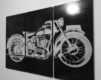 Motorcycle Wall Art harley davidson vintage 1946 knucklehead motorcycle / bike / Motorcycle Wall Art harley davidson vintage 1946 knucklehead motorcycle / bike /