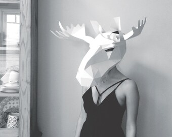 Moose Mask - Build your own with these easy to follow templates and instructions