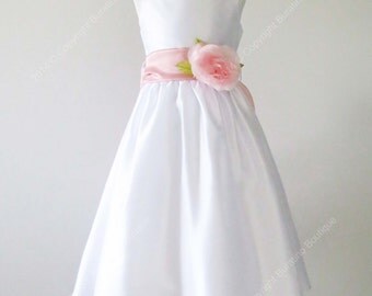 Styled By Alexandros - Girls Ivory Silk Lace Party Dress