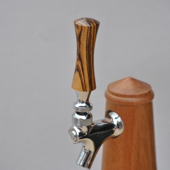 Items similar to Small wooden beer tap handle in Zebrawood on Etsy