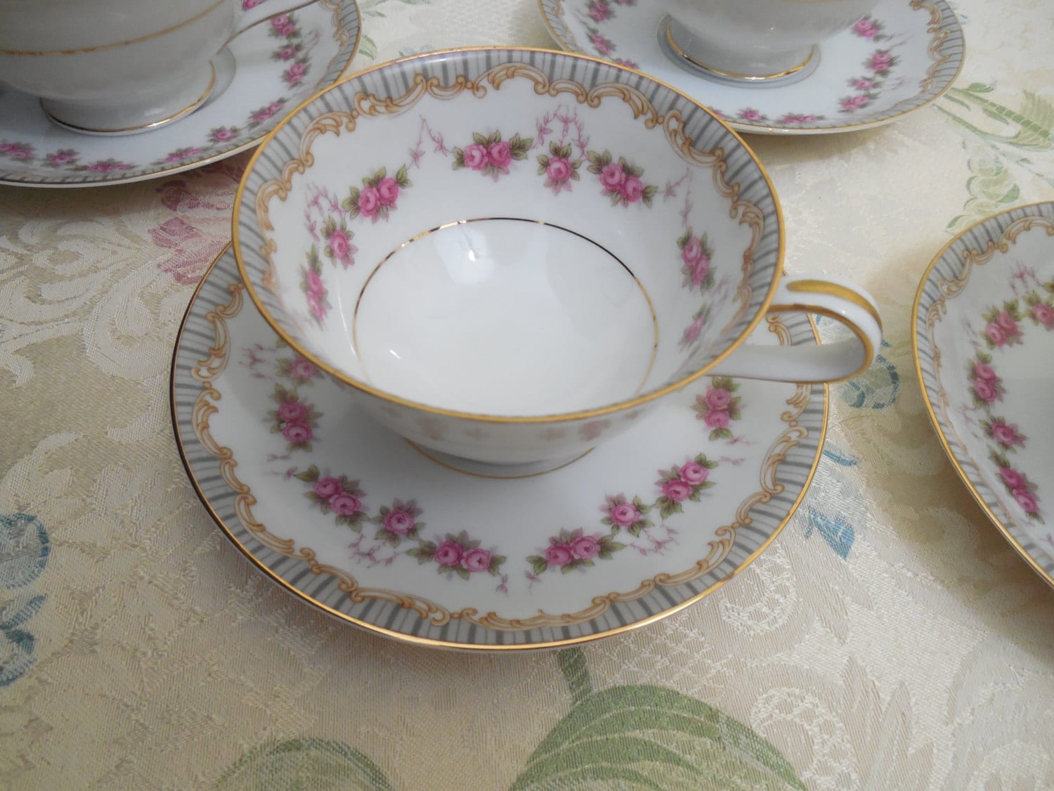 Vintage 1950s Noritake China Ridgewood Footed Cup by EnquireWithin