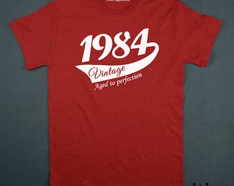 1984 vintage 30th birthday gift for men or woman ideal present for him or her. Great birthday gift for a big thirty  birthday. Utter Apparel