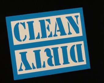 Clean Dirty Dishwasher Magnet, Dishwasher Sign, Dishwasher Decal
