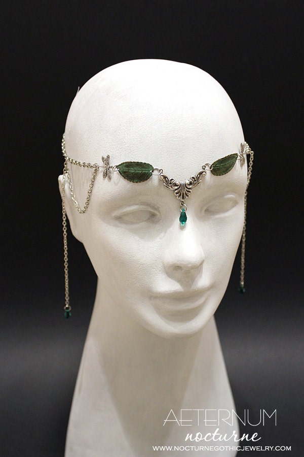 Gothic Fantasy jewelry silver elf circlet hair accessory