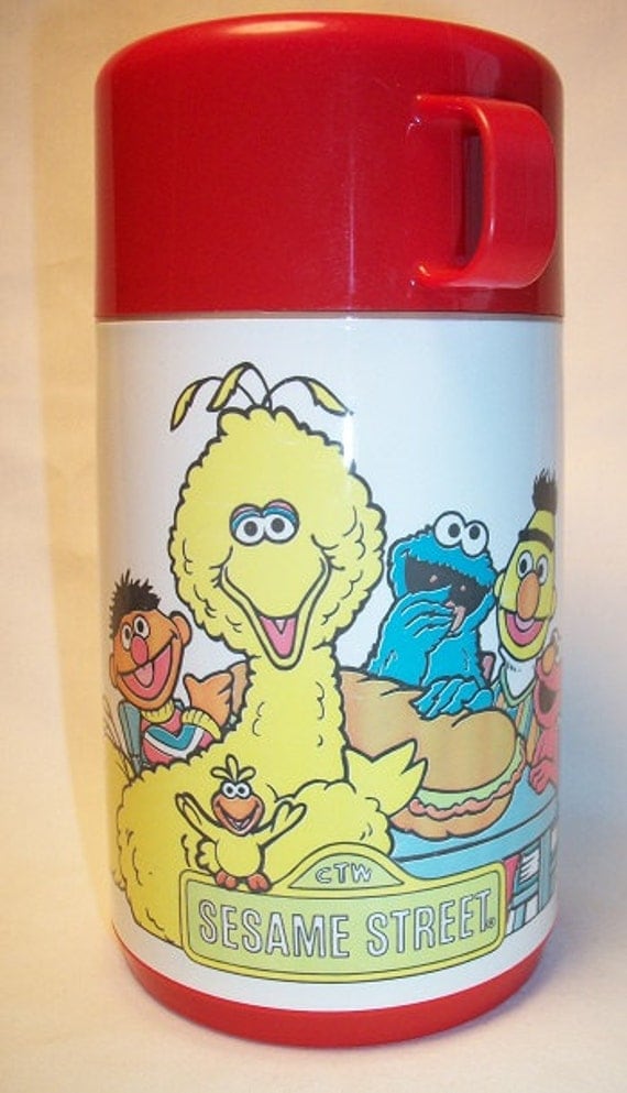 Vintage Sesame Street Aladdin Lunchbox Thermos by TimsTimelessToys