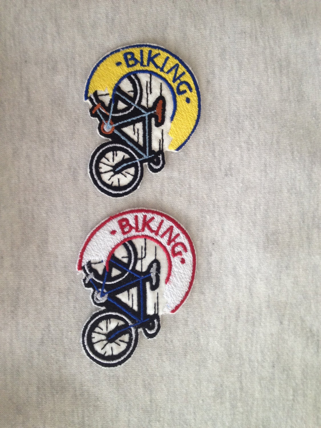 Bike iron on patch Biking iron on applique Sport patch Sport
