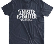 Buzz Shirts "World Class Master Baiter" Men's T-Shirt – Organic Cotton, Fishing Theme Novelty Tee