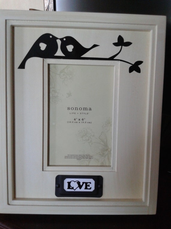4x6 Sonoma Picture Frame from Kohls Love Birds and by CareyCrafts
