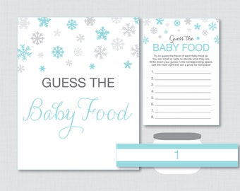 Winter Baby Shower Guess the Baby Food Baby Shower Game Activity ...