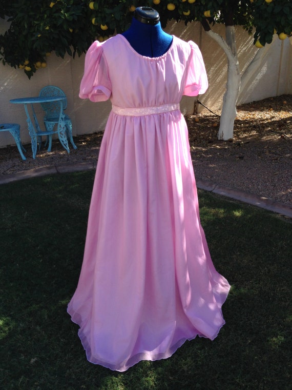 Jane Austen Regency Dress Pink Empire Waist Dress 