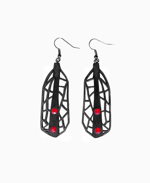 Earrings, contemporary, modern jewelry design, FREE shipping, lasercut 