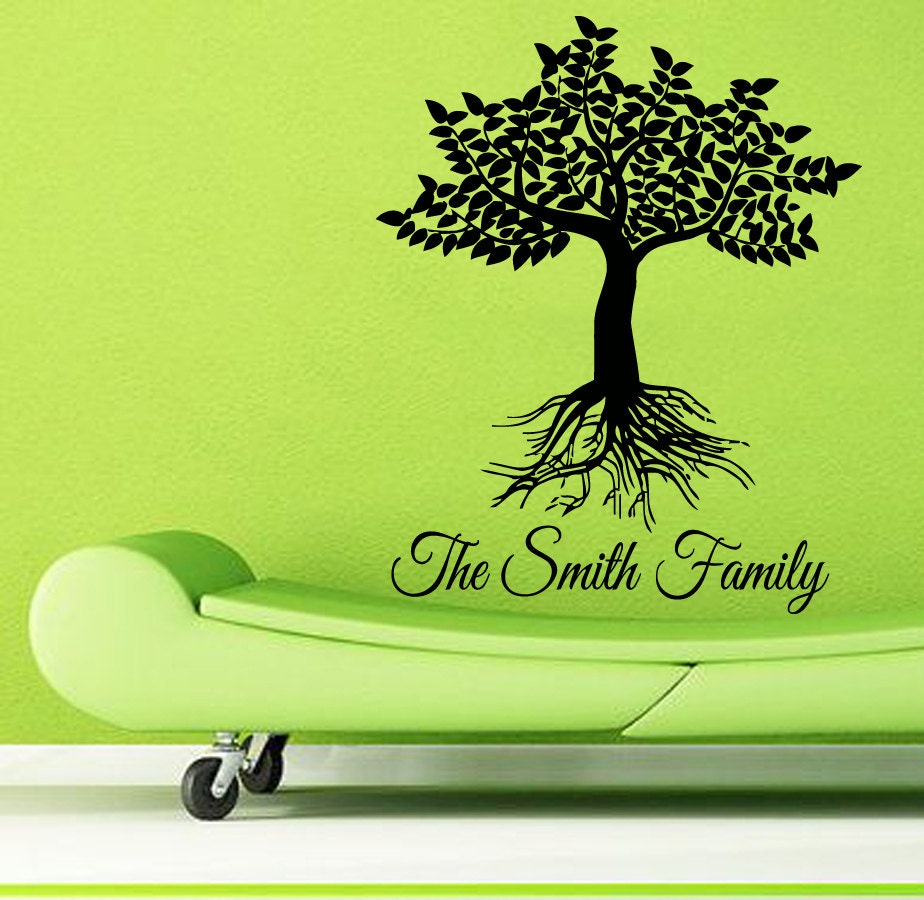 Names Family Tree Wall Decal