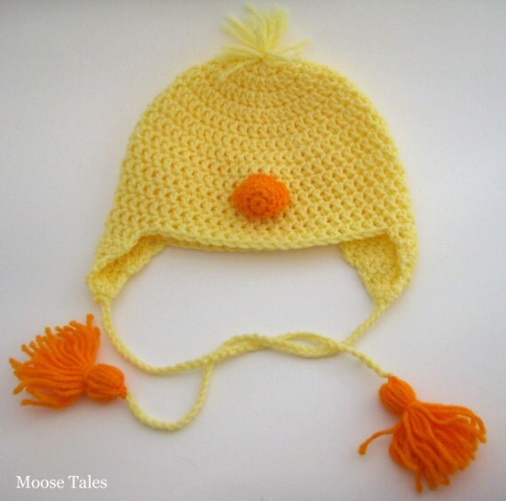 Crochet Duck Hat Baby Duck Hat Duckie Hat Baby by xMooseTalesx