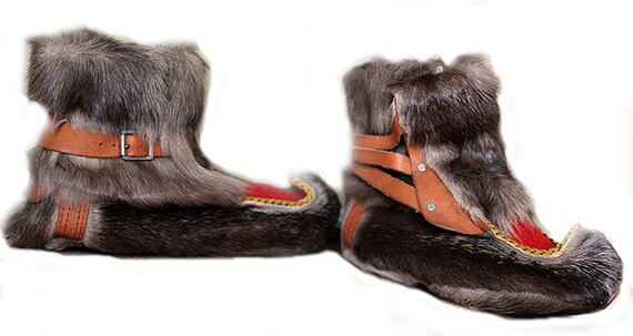 Saami Reindeer Fur Boots/ Winter Skaller Fur Boots/