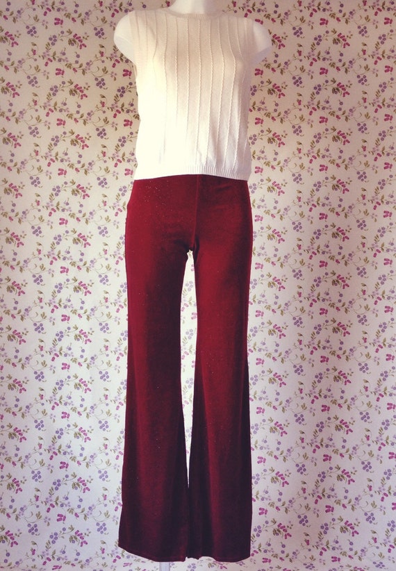 red sparkly trousers