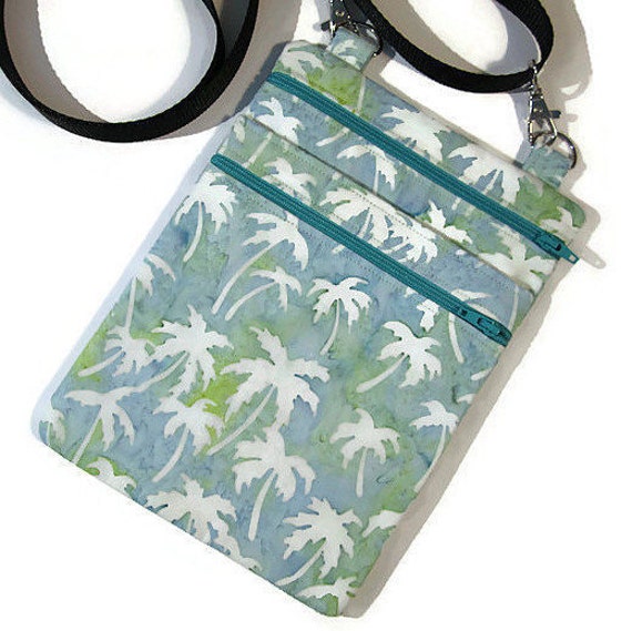 Batik crossbody bag Sling bag Fabric purse Cell phone bag