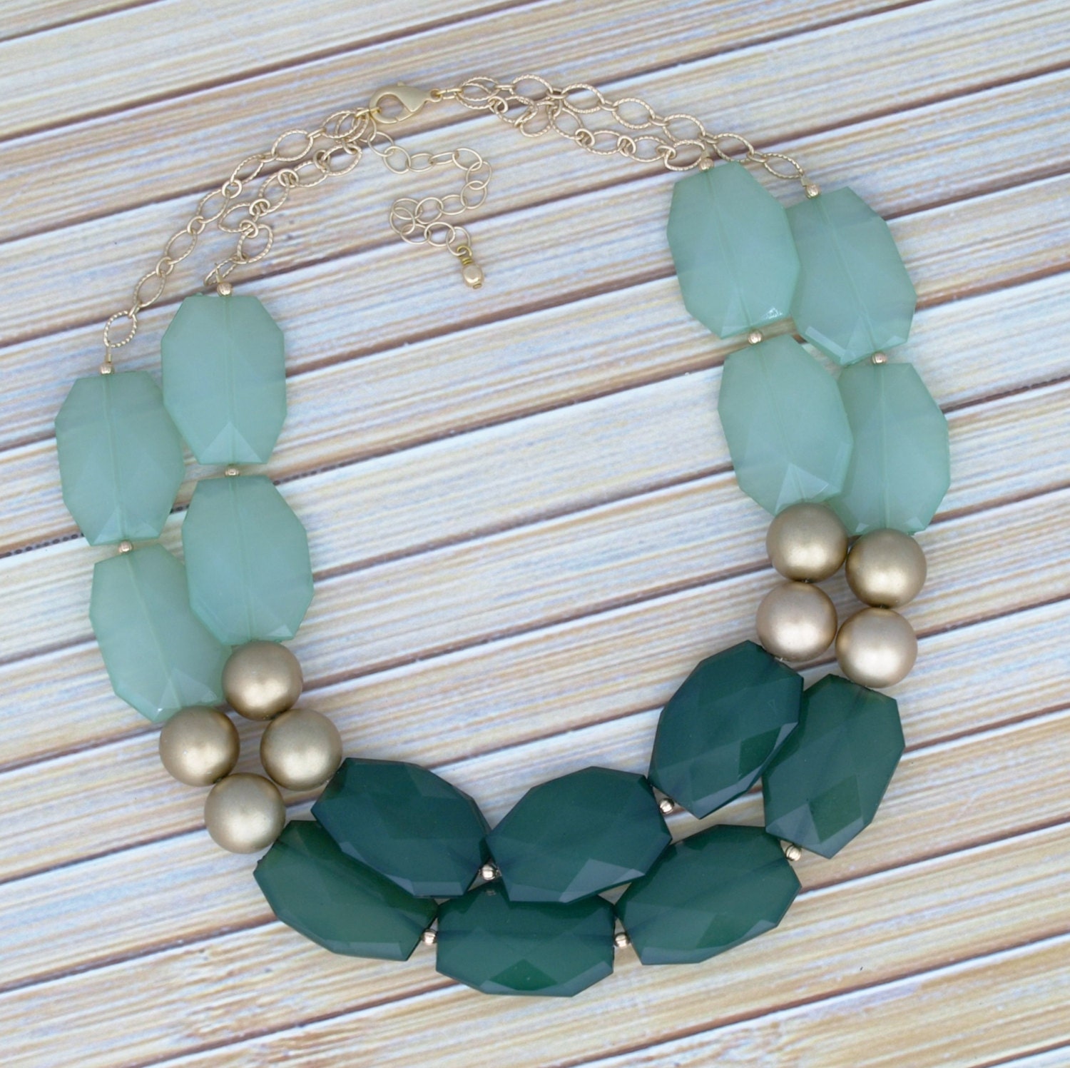 Statement Necklace Big Chunky Necklace by TheGoldenGardenia