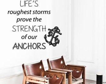 Items Similar To Wall Decal - Wall Sticker - "Hope Anchors The Soul ...