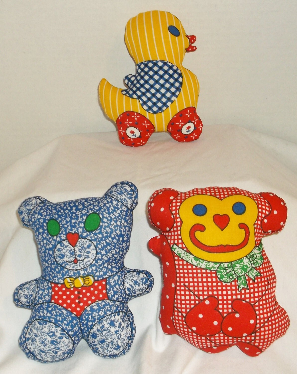 3 Vintage Stuffed Toys 324 by TheKraftyKats on Etsy