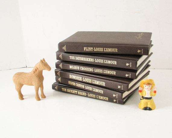 Louis L&#39;Amour Book Collection Six Leatherette Bound by BeeJayKay