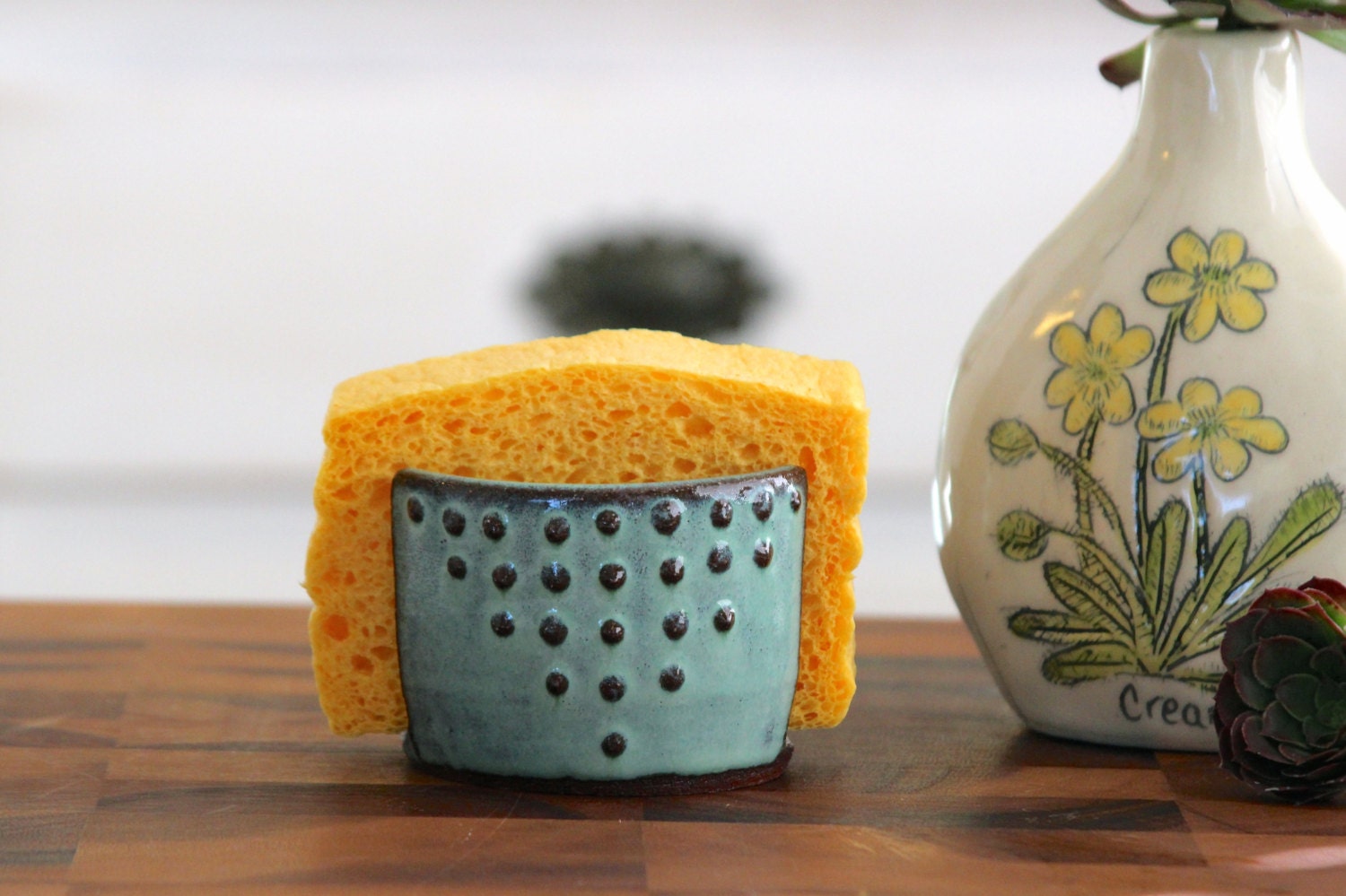ceramic sponge holder for kitchen sink