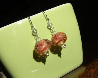 cut tangerine quartz earrings