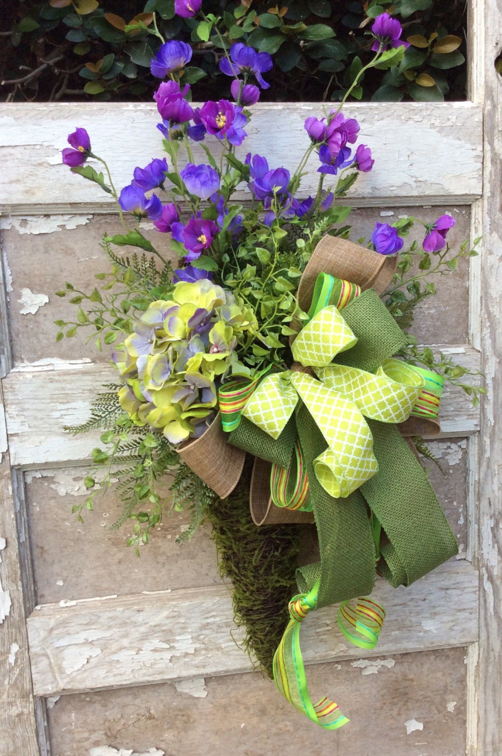 Matching wreaths for double doorsDoor Cone Wall sconce