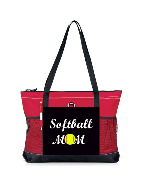 20 Softball MOM Sports Bag with soft Microfiber or