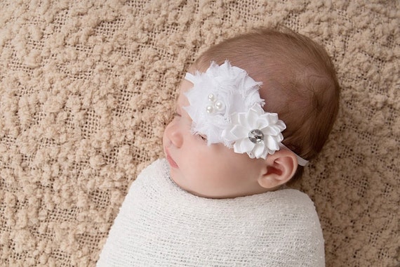 white baby headband flower headband baby headbandsbaptism items similar to white headband baptism headband white white baby headband flower headband baby headbandsbaptism items similar to white headband baptism headband white