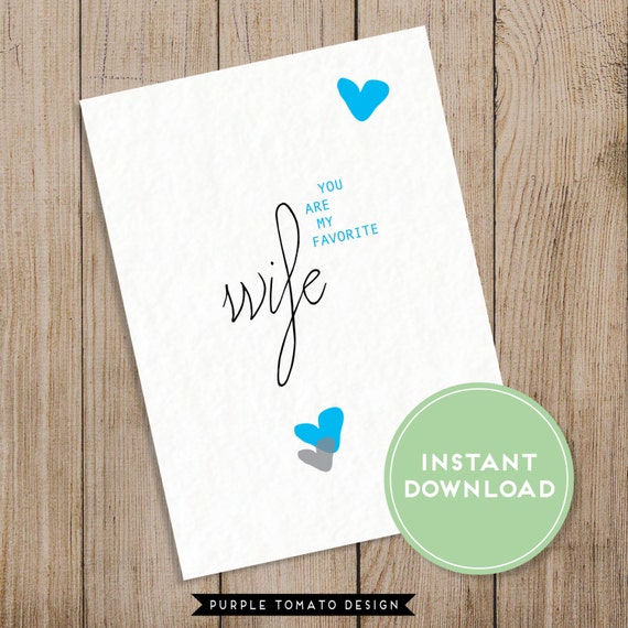 printable favorite wife card with envelope diy by jmunzdesign