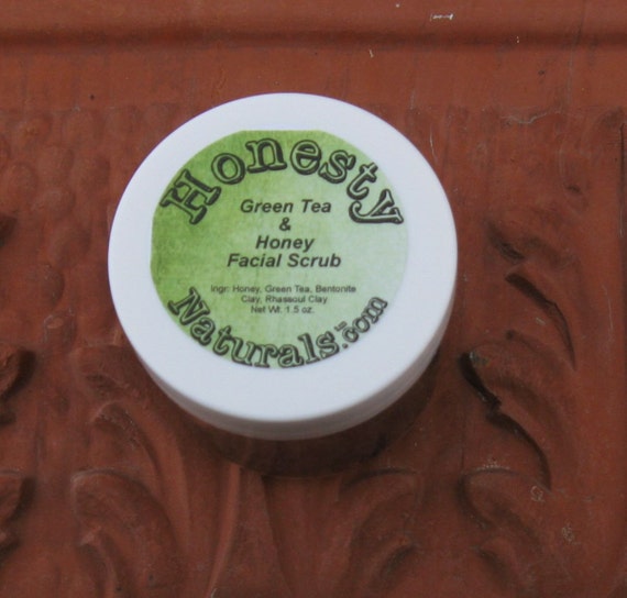Items similar to All Natural Green Tea and Honey Facial Scrub/Mask on Etsy