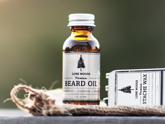 LONE WOODS Natural, Premium Beard Oil Conditioner - (Sandalwood, Cedarwood & Orange Scent) - Beard Care/Moisturizer Made in Canada