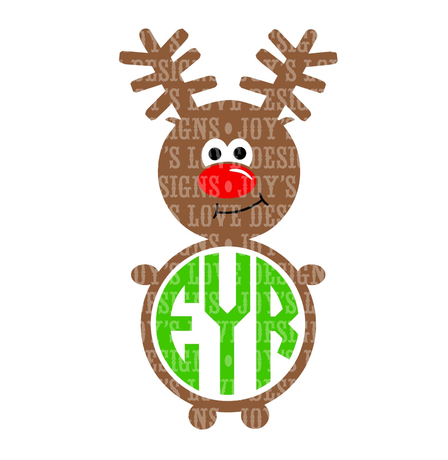 Download Monogram Reindeer SVG and DXF Digital Download